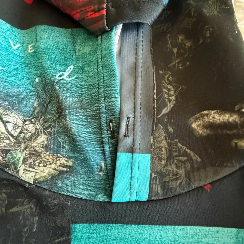 Rod Wave‎ All Over Print Collage Hoodie Mens Small Multi Color Hip Hop Rap Merch